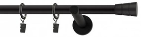 Galerie SIMPLA PRINDERE PERETE PICIOR UNIVERSAL 19 mm BASIC NEGRU (Alege marime: 180 cm)