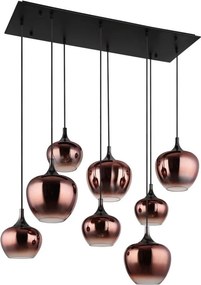 Globo 15548-8HG - Candelabru suspendat pe cablu MAXY 8xE27/40W/230V, cu finisaj cupru