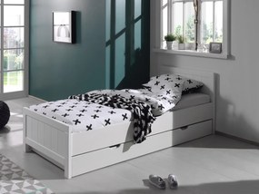 Set Mobilier Cameră Copii ERIK: Pat 90x200 cm și Sertar Pat, Alb – Vipack