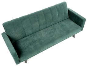 Canapea extensibila Armando velvet verde – H78 cm