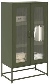 vidaXL Dulap înalt, verde măsliniu, 68x39x123 cm, oțel
