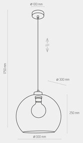 Lustră pe cablu CUBUS 1xE27/60W/230V