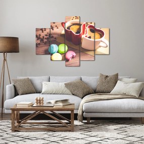Tablou cu cafea și macarooni (150x105 cm)