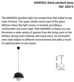 Lustra suspendata LED design modern MARISOL negru