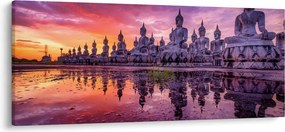 Tablou - Buddha la apus (120x50 cm)