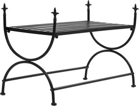 vidaXL Bancă în stil vintage, negru, metal, 83x42x55 cm