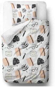 Lenjerie de pat din bumbac satinat Butter Kings Hygge Moment, 135 x 200 cm