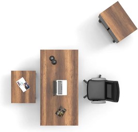 Set mobilier birou Menauras 8 (Nuc baroc + antracit). 1107153