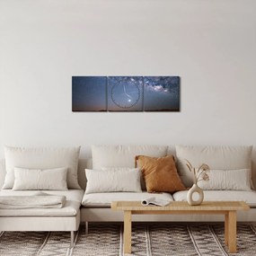 Tablou - Noapte in deșert (cu ceas) (90x30 cm)