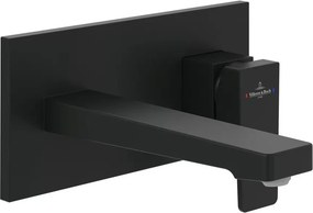 Baterie lavoar incastrata Villeroy&Boch Architectura Square negru mat fara corp ingropat