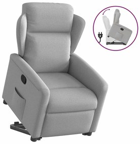 vidaXL Scaun înclinabil vertical din țesătură gri nor