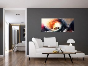 Tablou - În vârtejul potopului, acuarelă (120x50 cm)