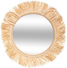 Oglinda rotunda cu rama din rafie, LION