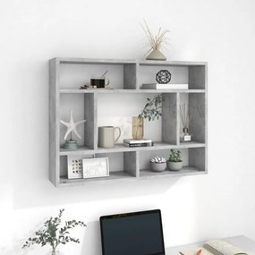 vidaXL Rafturi de perete, gri beton, 75x16x55 cm, lemn prelucrat
