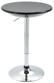 HOMCOM Masă Rotundă Bar cu Plan Rotativ, Înălțime Ajustabilă, Oțel, Φ61x76-97cm, Negru | Aosom Romania