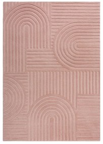 Covor din lână Flair Rugs Zen Garden 120 x 170 cm, roz