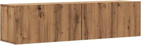 vidaXL Dulap TV perete, stejar artizanal, 120x30x30 cm, lemn prelucrat