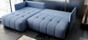 Colțar extensibil dumonde cu ladă de depozitare si sezut confortabil din spuma high-density, Malta Enjoy Blue 235x185 cm