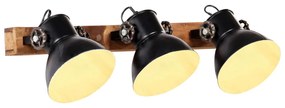 Lampa de perete industriala, negru, 65 x 25 cm, E27 1, Negru, 3 la rand