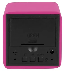 Karlsson 5982BP ceas LED de design cu alarmă roz, 7 cm