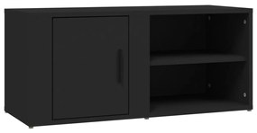 819438 vidaXL Comodă TV, negru, 80x31,5x36 cm, lemn prelucrat