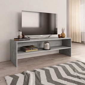 800040 vidaXL Comodă TV, gri beton, 120 x 40 x 40 cm, lemn prelucrat