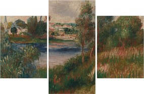 Tablou - Auguste Renoir, Landscape at Vetheuil, reproducere (90x60 cm)