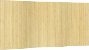 vidaXL Paravan de cameră, natural deschis, lățime 400 cm, înălțime 165 cm, bambus