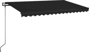 vidaXL Copertină retractabilă automat, antracit, 450x350 cm