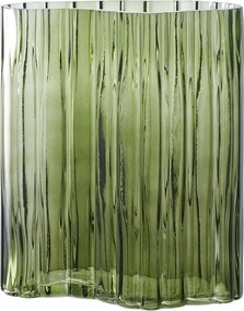Vază verde din sticlă (înălțime 26,5 cm) – House Nordic