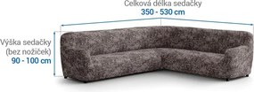Gaico Huse bielastice MARMO maro colţar (l. 350 - 530 cm)