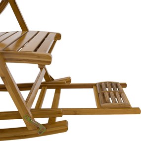 Scaun balansoar de grădină, poziţionabil, natural, bambus, FLOS