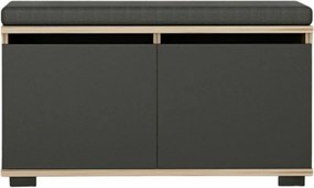 Dulap pentru pantofi Drago Walnut and Black