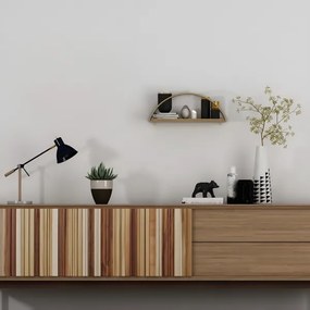 Raft de perete 45x18 cm stejar/auriu