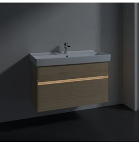 Dulap baza suspendat, Villeroy&amp;Boch Collaro, 95.4x54.6x44.4cm, iluminare ambientala, C011L0