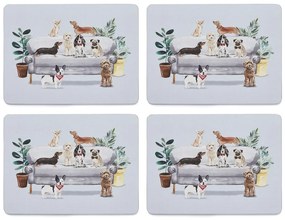 Set cu suporturi farfurii și coasters 8 buc. Curious Dogs – Cooksmart ®