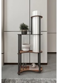 Lampă de podea cu polițe NOTO 1xE27/40W/230V maro/negru