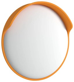 Oglinda trafic convexa exterior, portocaliu O30 cm policarbonat 1, Portocaliu, O 30 cm