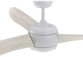 Ventilator LED de tavan Lucci air 512911 AIRFUSION LED/20W/230V lemn/alb + telecomandă