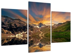 Tablou - Oglindirea în lacul montan (90x60 cm)