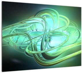 Tabloul cu abstracție verde (70x50 cm)
