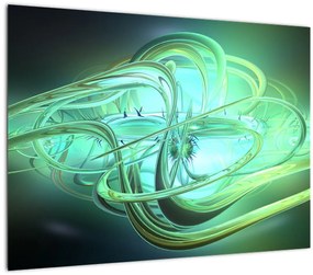 Tablou cu abstracție verde (70x50 cm), în 40 de alte dimensiuni noi
