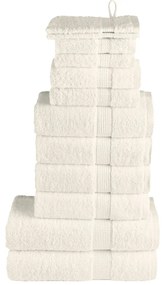 vidaXL Set de prosoape premium SOLUND, 12 piese, crem, 600 g/m²