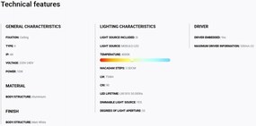 Spot LED incastrabil TULIPA White recessed downlight 10W 55° 4000K CRI90 triac IP44