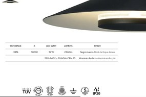 Lustra cu 4 pendule LED design tehnic ORION MA-7476
