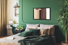 Oglinda decorativa dreptunghiulara Cadru MDF negru 100x70 cm