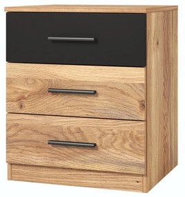 Noptieră Benson MW22 (stejar mauvella + negru). 1118203