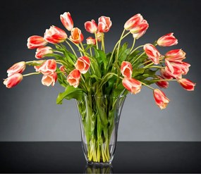 Aranjament floral mediu design LUX FAZZOLETTO TULIP