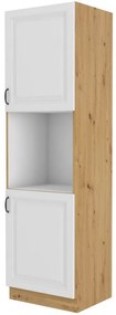 Dulap de bucătărie pentru alimente pentru cuptor Sheila 60 DP 210 2F (stejar artisan + alb). 1032475