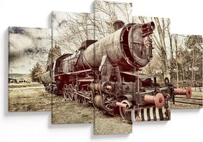 Tablou cu locomotivă istorică (150x105 cm)